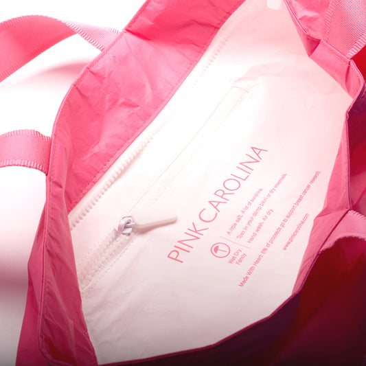 Anywhere Tote - Pink Monstera - Water Resistant