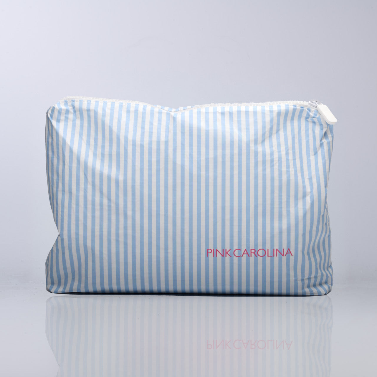 Water Resistant Travel Bag - Medium - Seersucker Blue Stripes