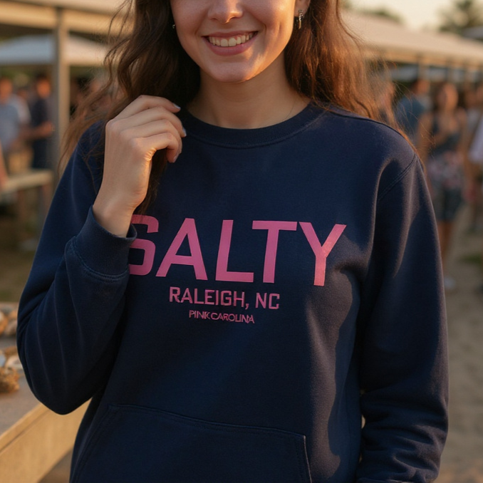 SALTY Pink Carolina Sweatshirt