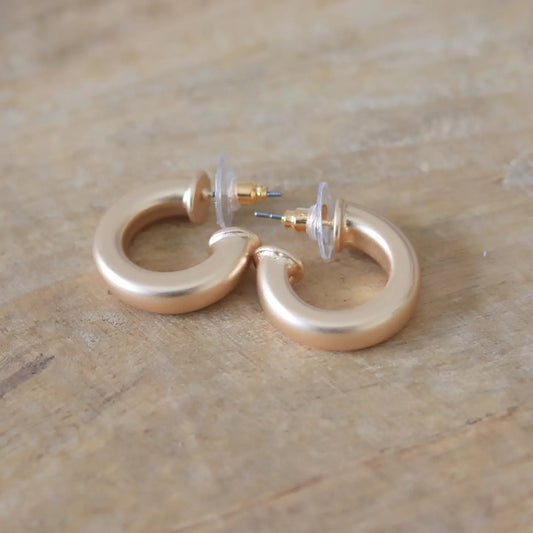 Custom Everyday Mini Gold Hoop | Petite Hoop | Gold Earring - Pierce and Hide
