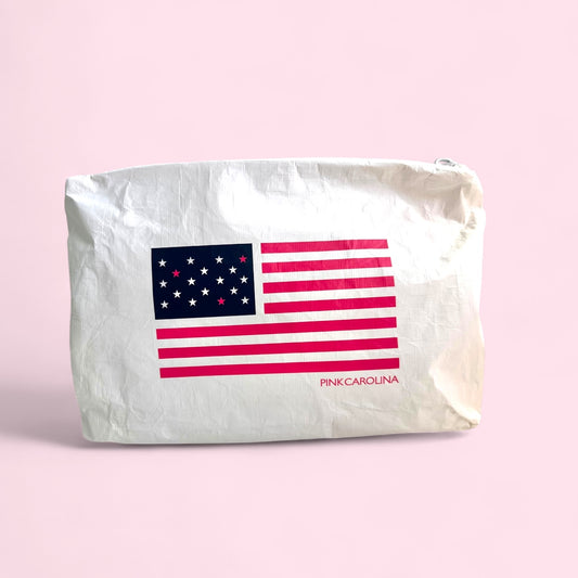 Water Resistant Tavel Bag Medium - American Flag