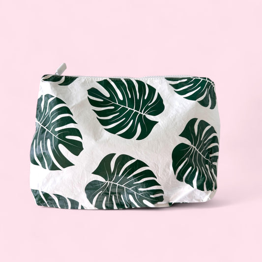 Medium Take Me Anywehere Pouch - Monstera